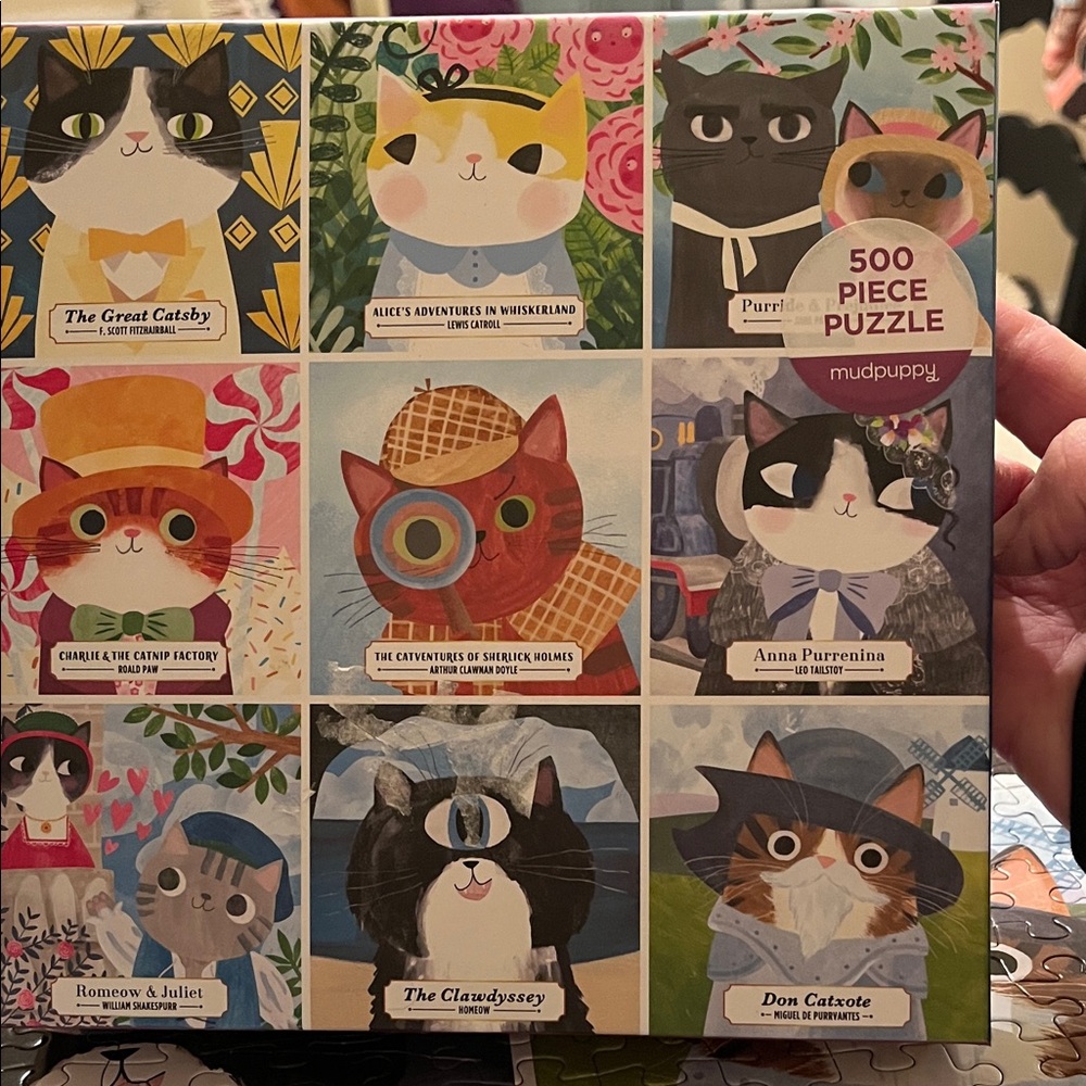 Mudpuppy Cat-Themed 500 Piece Puzzle - Multicolor